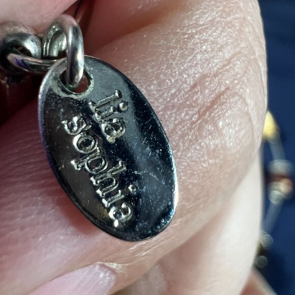 Lia Sophia Double Necklace Set With Multicolor Beads & Black Gem Pendant Gold Ch - Picture 6 of 7